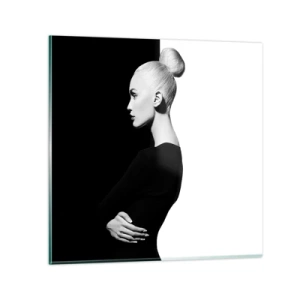 Glasbild - Bild auf glas - Einfach eine Frau - 30x30 cm