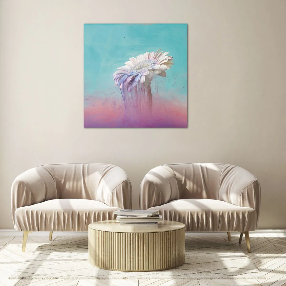 Glasbild - Bild auf glas - Blumenunterwelt - 40x40 cm