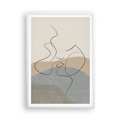 Poster in einem weißen Rahmen - Wie ein Pinselstrich - 70x100 cm