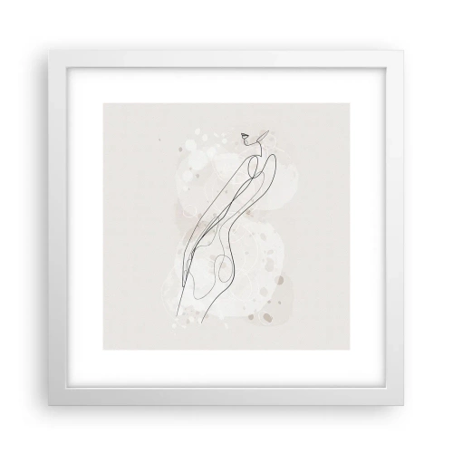 Poster in einem weißen Rahmen - Der Blick schweift - 30x30 cm