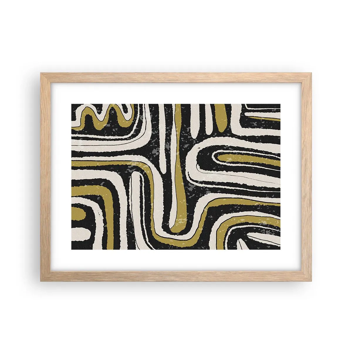 Poster in einem Rahmen aus heller Eiche - Komposition: Straßen und Gassen - 40x30 cm