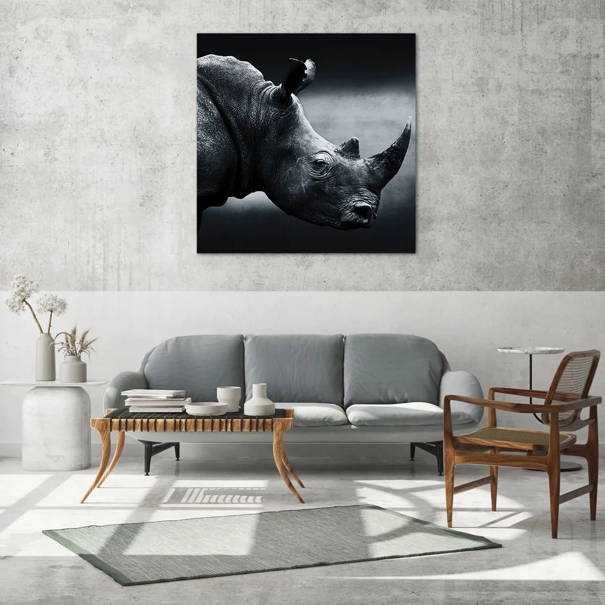 Glasbild - Bild auf glas - Richtiges Profil - 50x50 cm