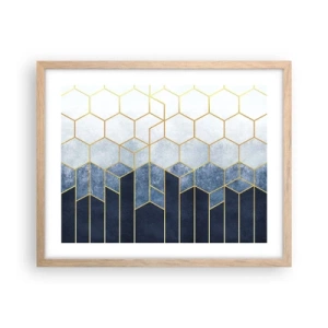 Poster in einem Rahmen aus heller Eiche - Komposition im synkopischen Rhythmus - 50x40 cm