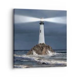 Bild auf Leinwand - Leinwandbild - Hier... hier... hier! - 30x30 cm