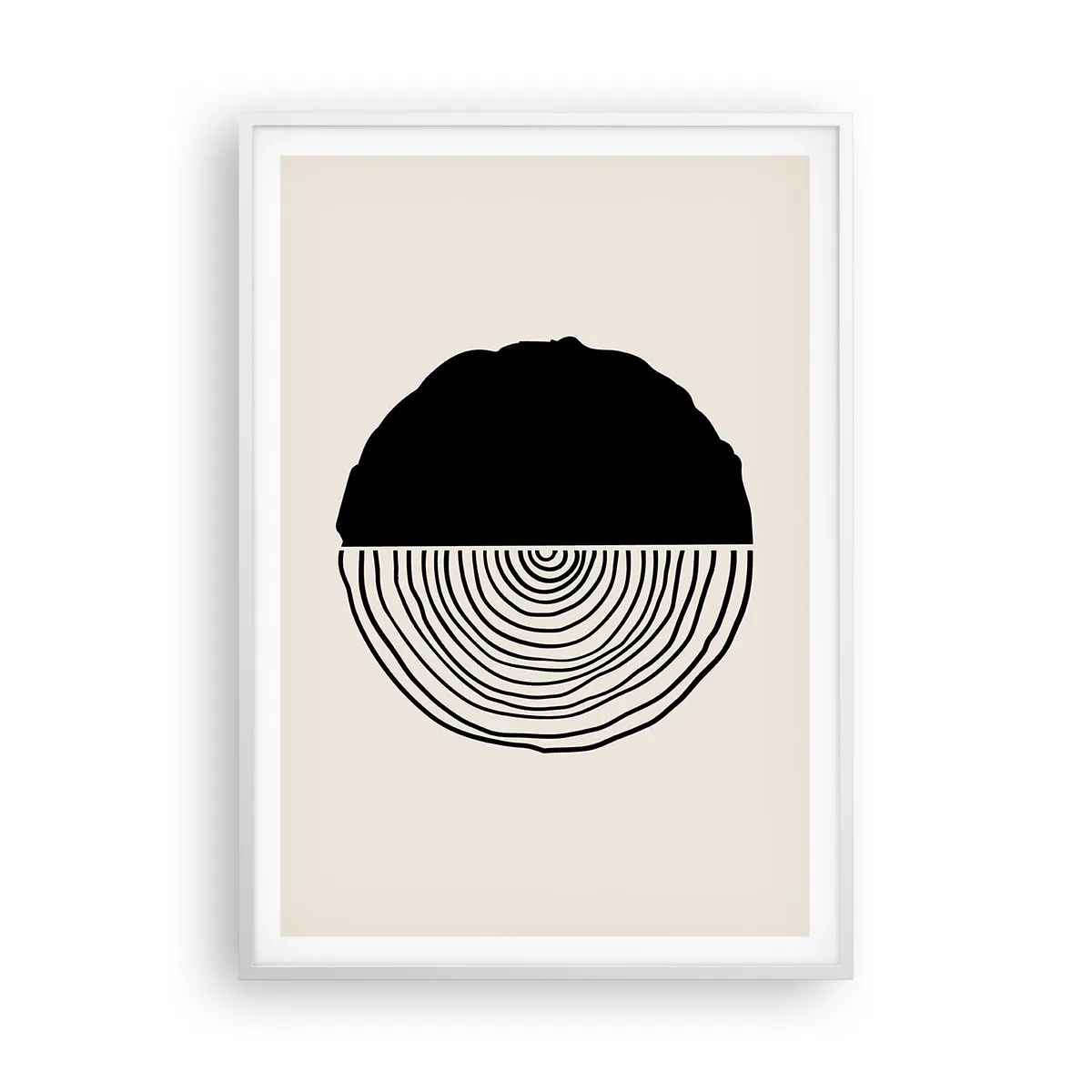 Poster in einem weißen Rahmen - Halb und halb - 70x100 cm