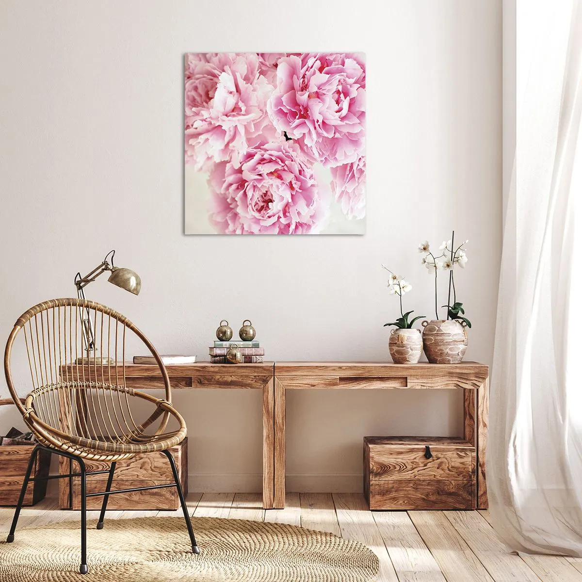 Bild auf Leinwand - Leinwandbild - In rosa Glamour - 70x70 cm