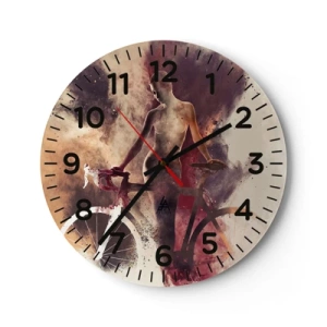 Wanduhr - Glasuhr - Eine Fahrradseele in Marmorformen - 30x30 cm
