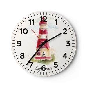 Wanduhr - Glasuhr - Das Wetter ringsum ist immer gut - 40x40 cm