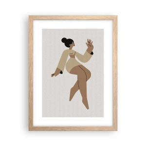 Poster in einem Rahmen aus heller Eiche - Eine anmutige Form - 30x40 cm