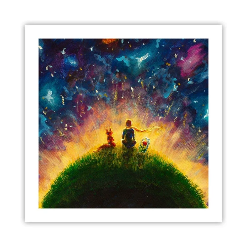 Poster - Liebe und Freundschaft - die ganze Welt - 50x50 cm