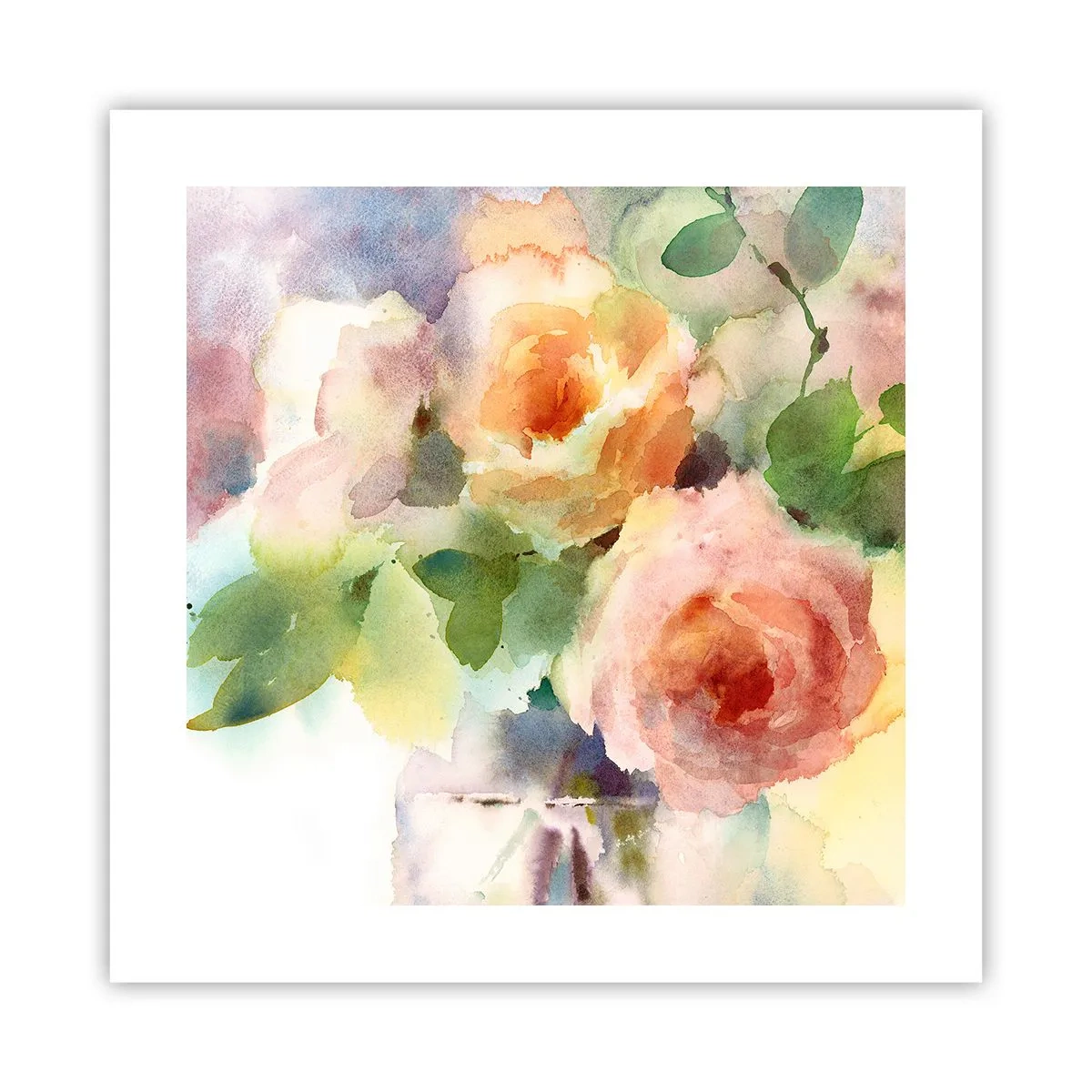 Poster - Zart wie Aquarell - 40x40 cm