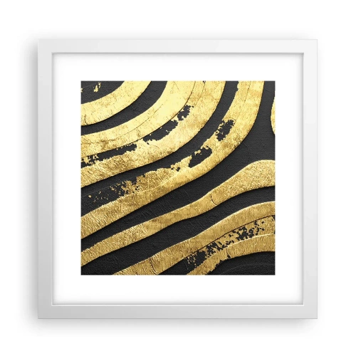 Poster in einem weißen Rahmen - Alles fließt - 30x30 cm