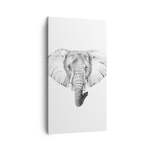 Bild auf Leinwand - Leinwandbild - Da war ein Elefant, so groß wie - ein Elefant - 45x80 cm
