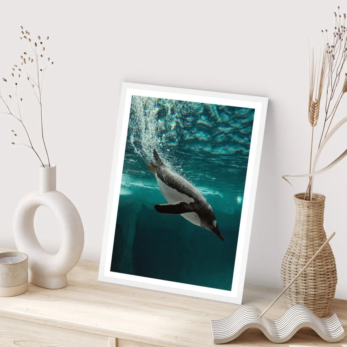 Poster in einem weißen Rahmen - Willkommen in meiner Welt - 70x100 cm