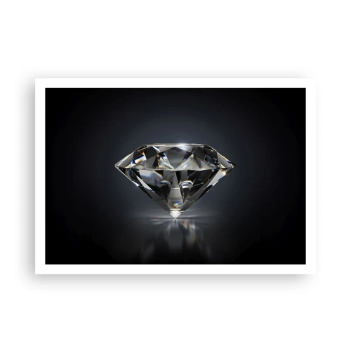 Poster - Eine künstlerische Interpretation eines Diamanten auf dunklem Hintergrund - 100x70cm - Beste Freundin - Moderne Wanddekoration für Wohnzimmer und Schlafzimmer ARTTOR