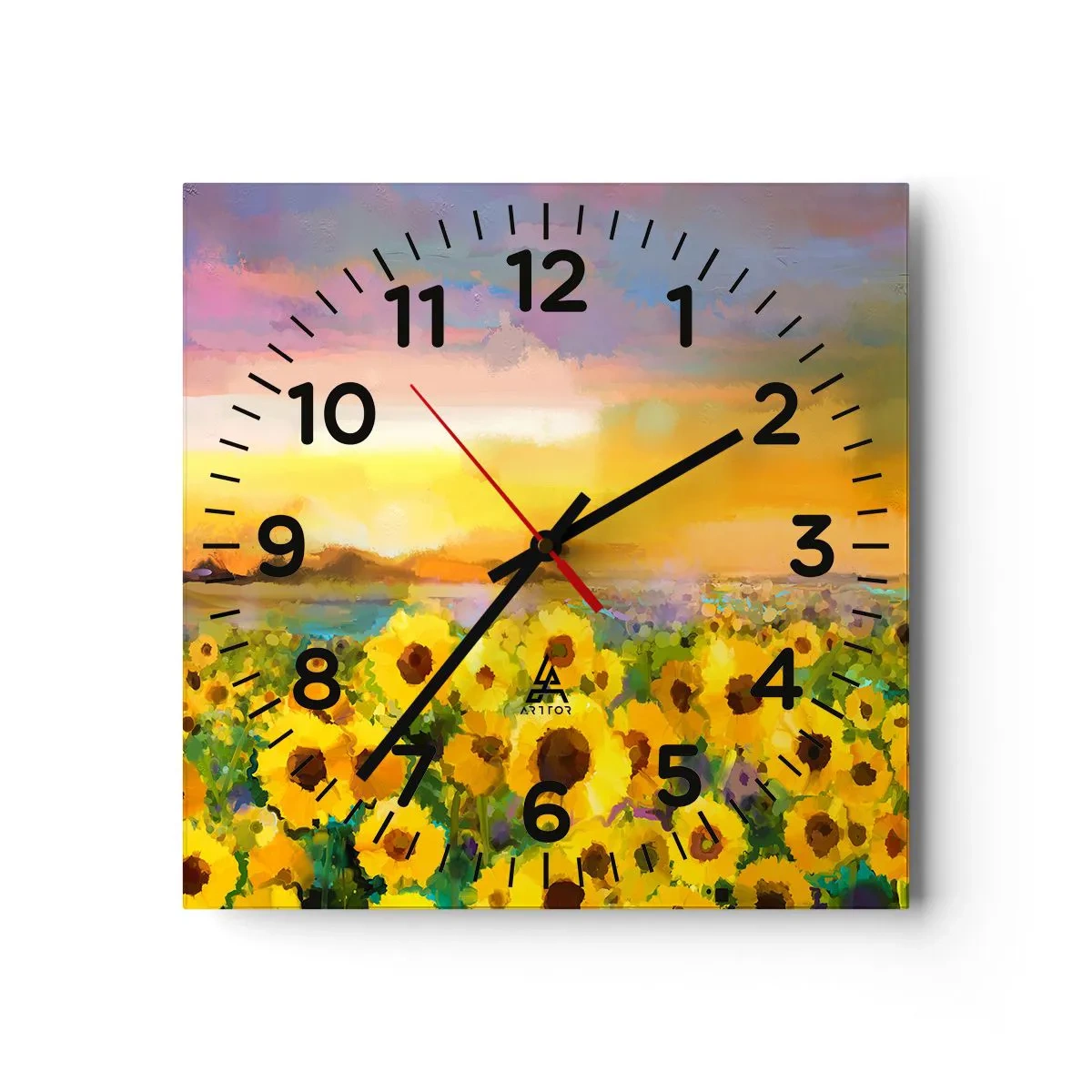 Wanduhr - Glasuhr - Die Sonne selbst ist auf die Erde herabgestiegen - 40x40 cm