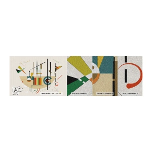 Fototapeten Muster Premium Sand - Und die Welt lacht - Abstraktion, Stück, Formen - 100x30 cm