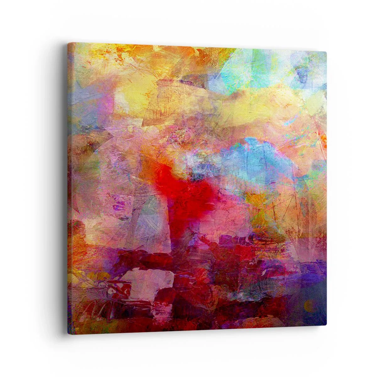 Bild auf Leinwand - Leinwandbild - Schau in den Regenbogen - 40x40 cm