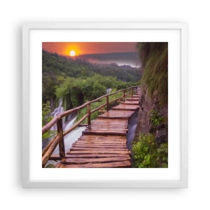 Poster in einem weißen Rahmen - Schönheit jenseits des Glaubens - 40x40 cm