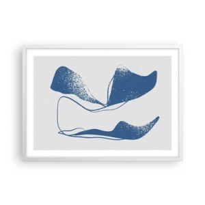 Poster in einem weißen Rahmen - Geflügelte Abstraktion - 70x50 cm