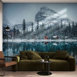 Selbstklebende Fototapete Deluxe Sticker - Kanadischer Rückzug - Landschaft, Kanada, Winter - 100x70 cm