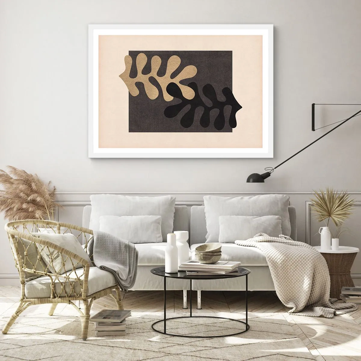 Poster in einem weißen Rahmen - Abwesenheit und Ergänzung - 40x30 cm