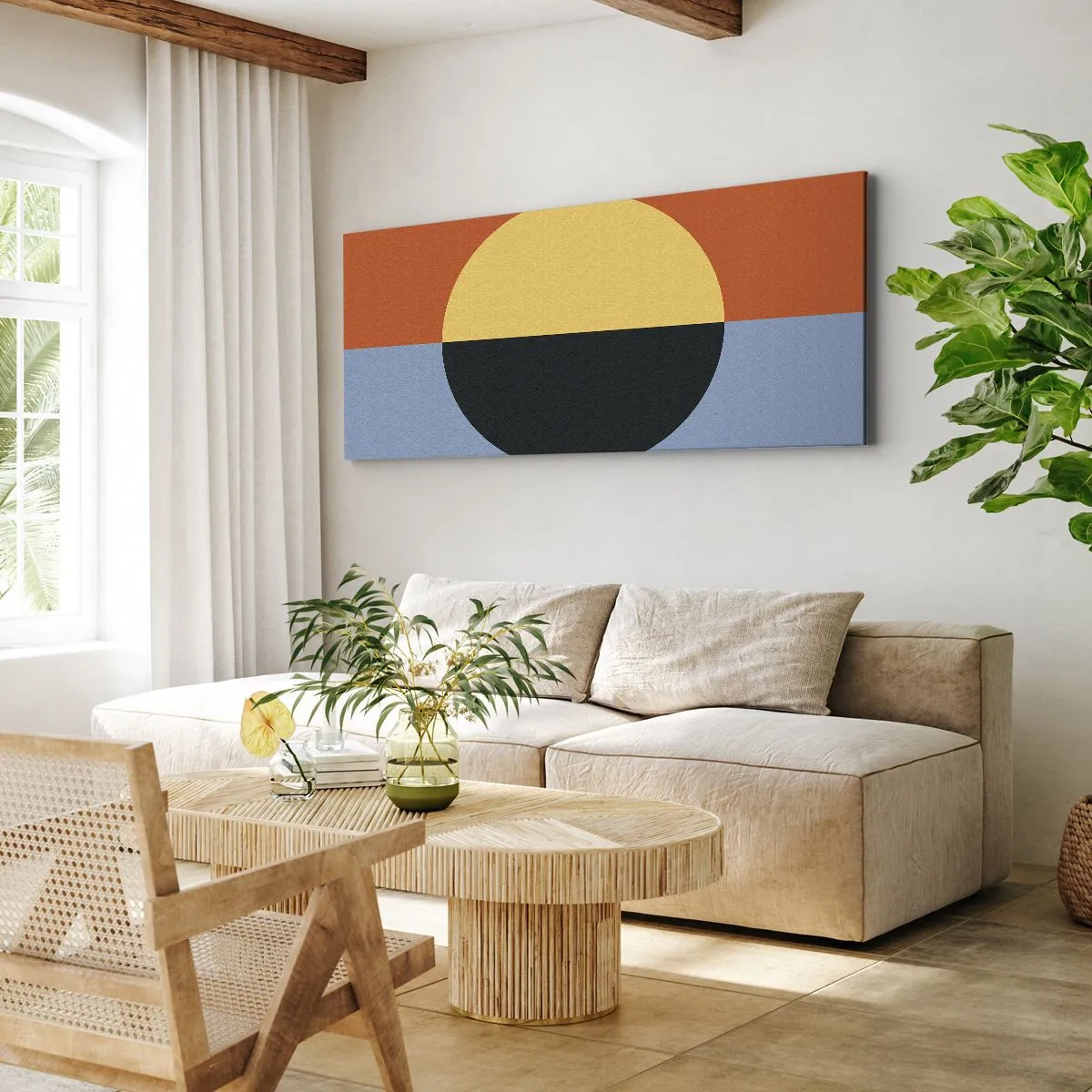 Bild auf Leinwand - Leinwandbild - Eine Komposition aus Wärme und Kühle - 100x40 cm