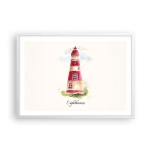 Poster in einem weißen Rahmen - Das Wetter ringsum ist immer gut - 70x50 cm