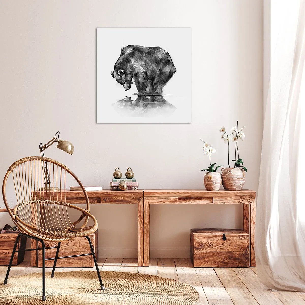 Bild auf Leinwand - Leinwandbild - Schön, jemanden in der Nähe zu sehen - 70x70 cm