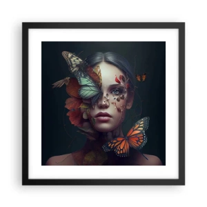 Poster in einem schwarzem Rahmen - Wunderbare Metamorphose - 40x40 cm