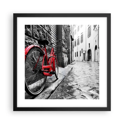 Poster in einem schwarzem Rahmen - Wahre Schönheit wird nicht alt - 40x40 cm