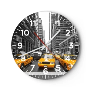 Wanduhr - Glasuhr - Wir färben die Stadt - 40x40 cm