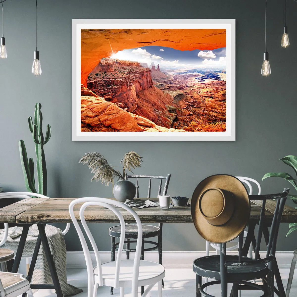 Poster in einem weißen Rahmen - Von der Natur selbst geschnitzt - 100x70 cm