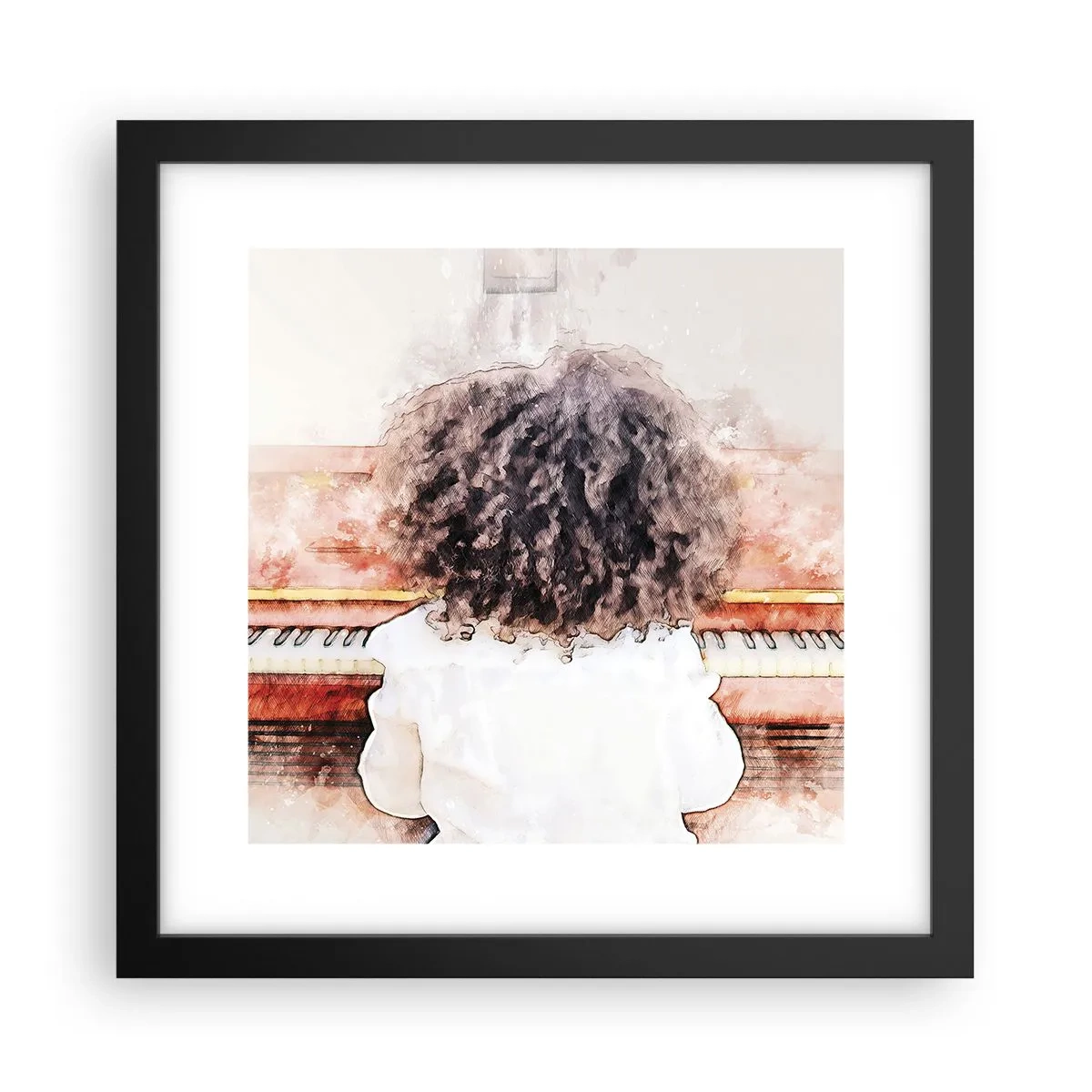 Poster in einem schwarzem Rahmen - In der neuen Welt - 30x30 cm