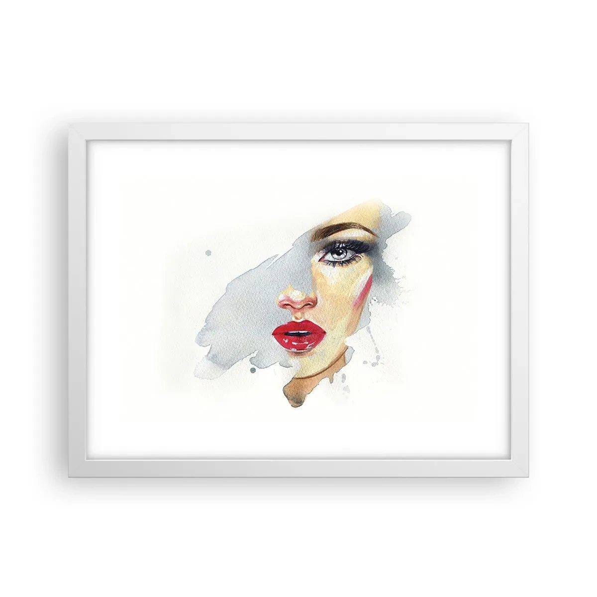 Poster in einem weißen Rahmen - Abspiegeln in einem Wassertropfen - 40x30 cm