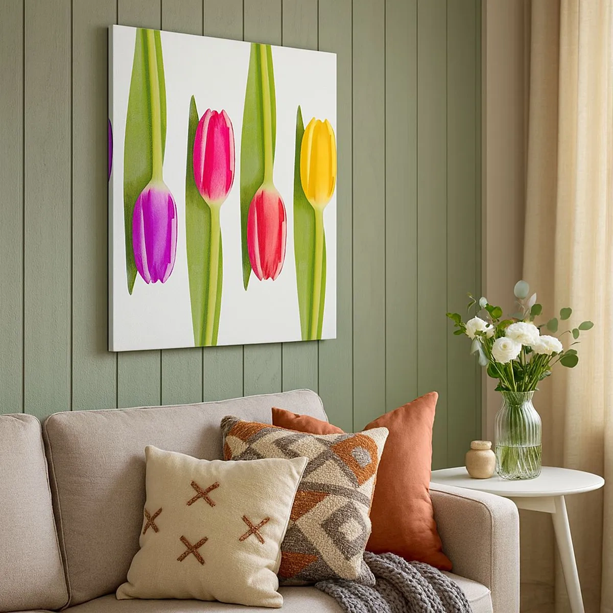 Bild auf Leinwand - Leinwandbild - Regenbogenkomposition - 30x30 cm