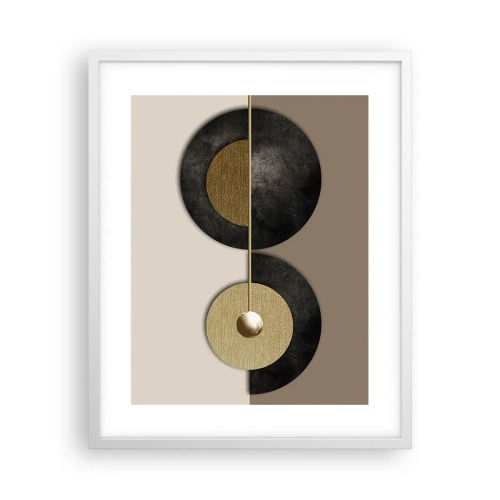 Poster in einem weißen Rahmen - Variationen rund um den Kreis - 40x50 cm