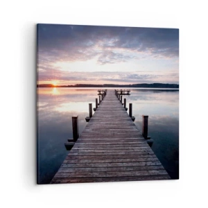 Bild auf Leinwand - Leinwandbild - Eine stille Grenze zwischen Tag und Nacht - 50x50 cm