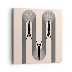 Bild auf Leinwand - Leinwandbild - Verkehrt herum - 40x40 cm