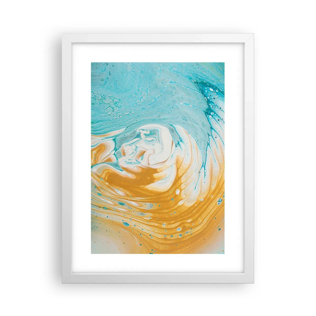 Poster in einem weißen Rahmen - Pastellwirbel - 30x40 cm