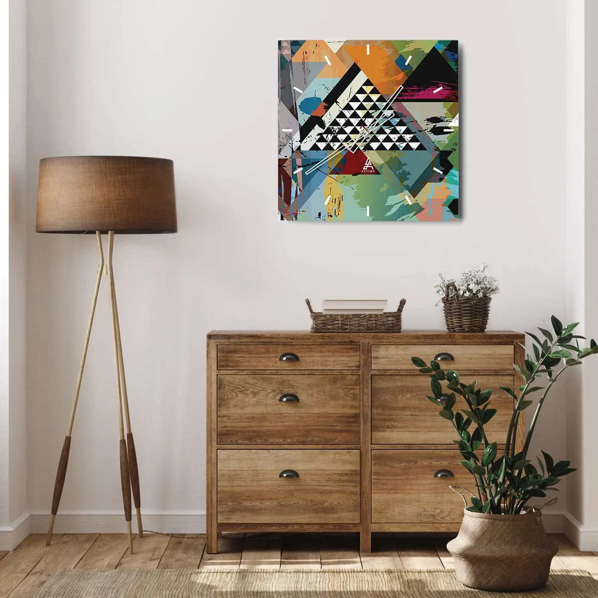 Wanduhr - Glasuhr - Wie einfach ist es - 40x40 cm