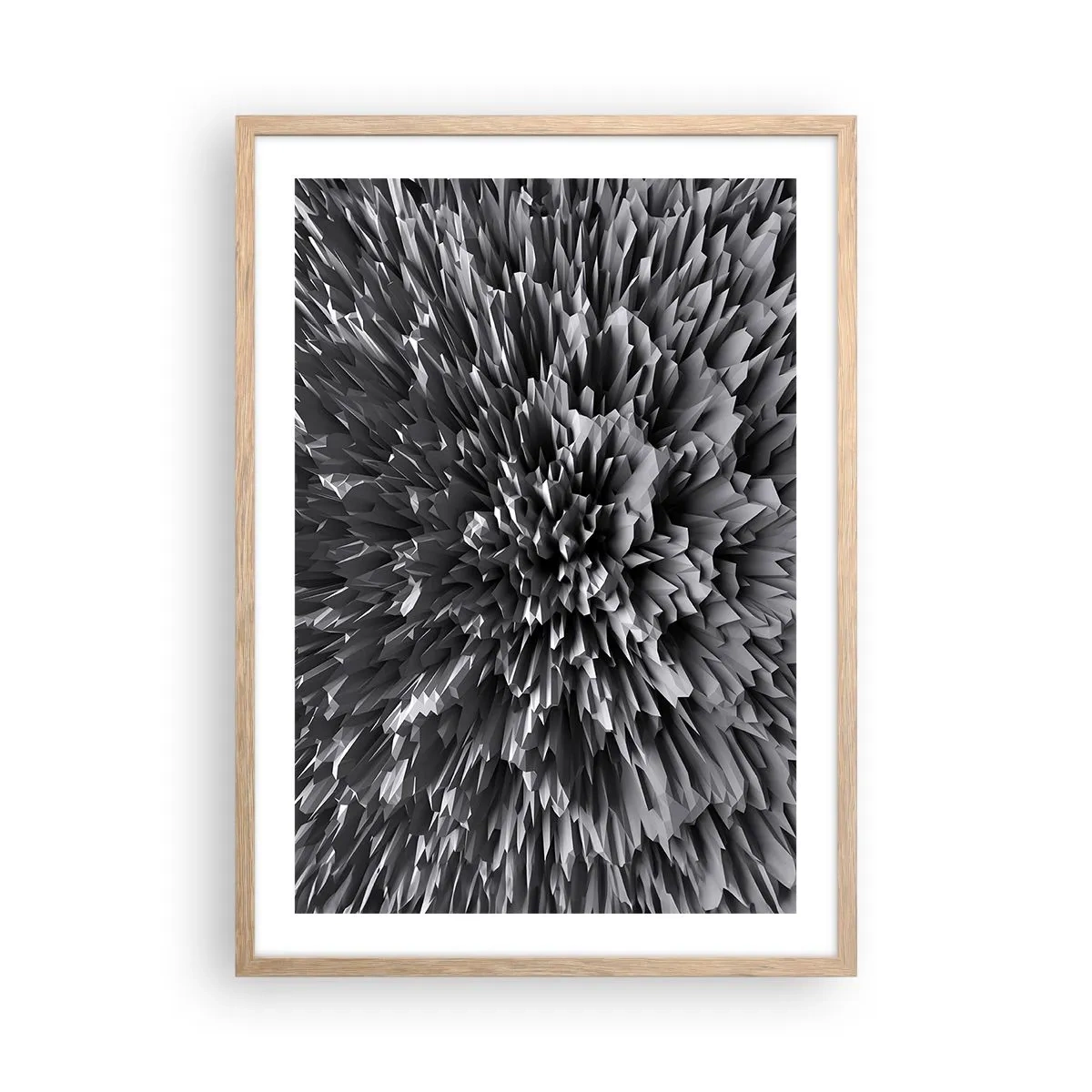 Poster in einem Rahmen aus heller Eiche - Härter kann es nicht werden - 50x70 cm