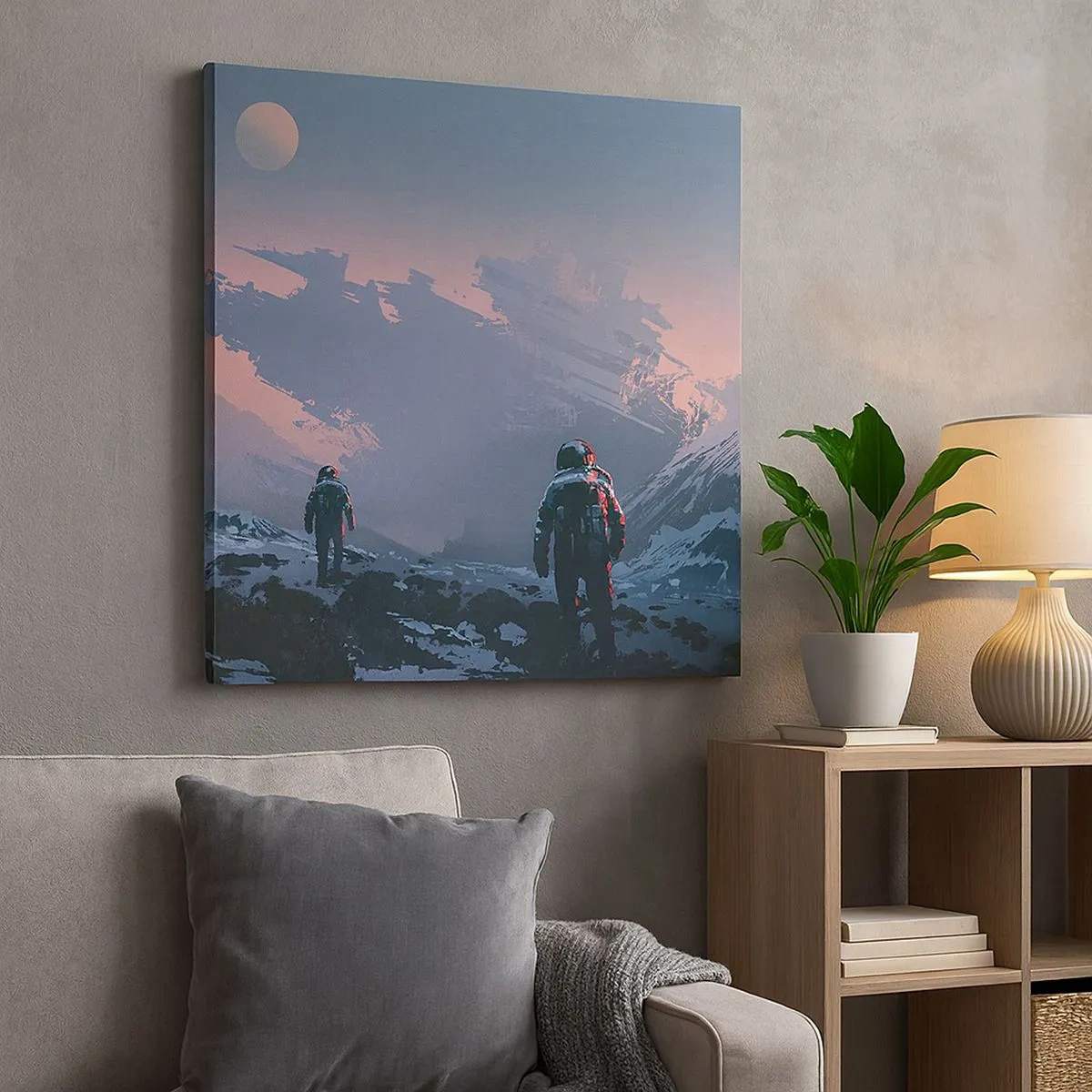 Bild auf Leinwand - Leinwandbild - Unter einem unbekannten Stern - 30x30 cm