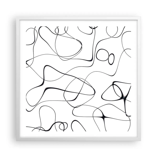 Poster in einem weißen Rahmen - Lebenswege, Wechselfälle - 60x60 cm