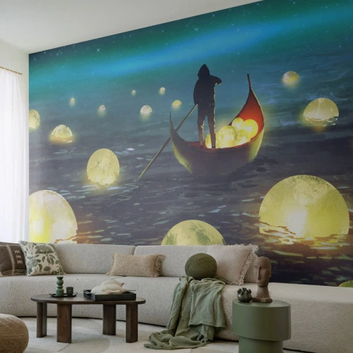 Fototapete Standard Eco - Dinge, von denen Philosophen nie geträumt haben - Abstraktion, Fantasie, Boot - 400x280 cm
