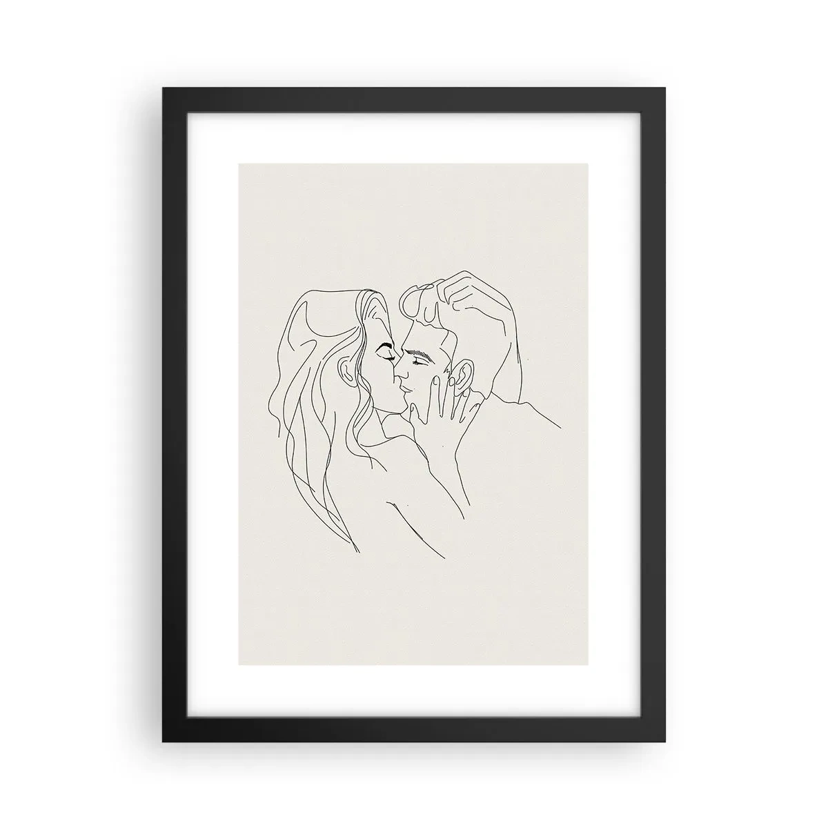 Poster in einem schwarzem Rahmen - Verstrickt im Gefühl - 30x40 cm