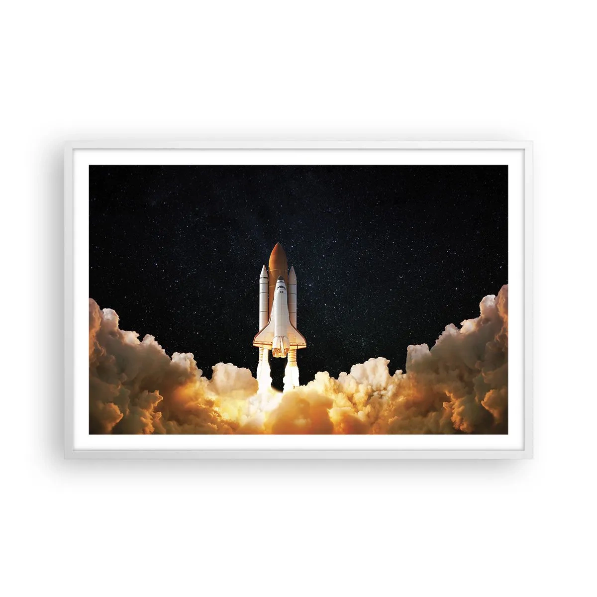 Poster in einem weißen Rahmen - Ad Astra! - 91x61 cm