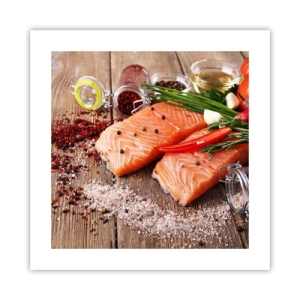 Poster - Norwegisches Abenteuer in der Küche - 40x40 cm