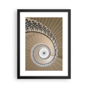 Poster in einem schwarzem Rahmen - Im Inneren der Muschel - 30x40 cm