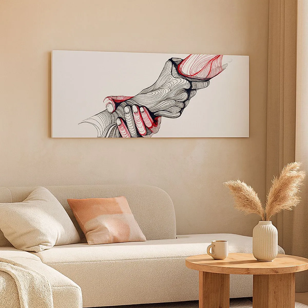 Bild auf Leinwand - Leinwandbild - Sie sind in guten Händen - 100x40 cm
